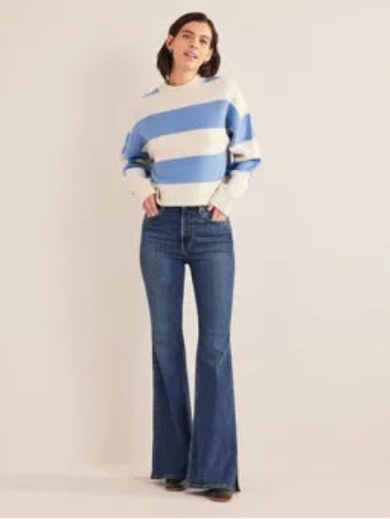 Boden Denim - Boden Women's High-Rise Split Flare Jeans 28x32